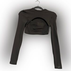 SET ACTIVE LONG SLEEVE RIB WORKOUT CROP TOP